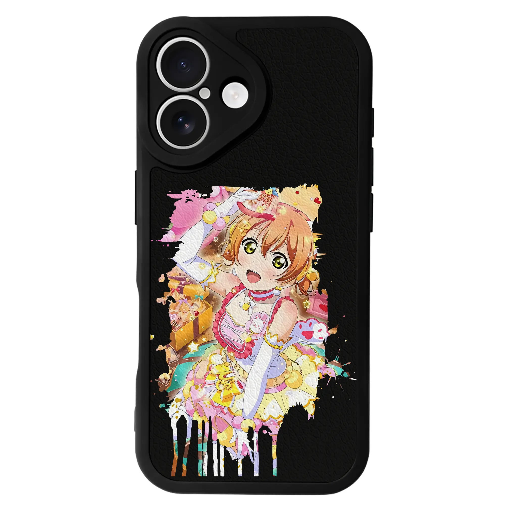 Love Live! グッズ,星空凛 - IPhone 16シリーズ対応 ・ シリコンスマホケース ・ レザー調 ・ 高精度フィット ・ 耐衝撃 ・ ワイヤレス充電対応 ・ 精密カット